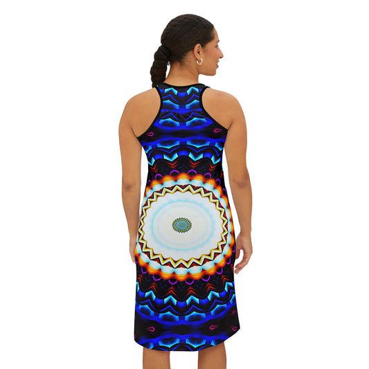 Women's Kaleidoscope Mandala Vibrant All-Over Print Racer back Dress