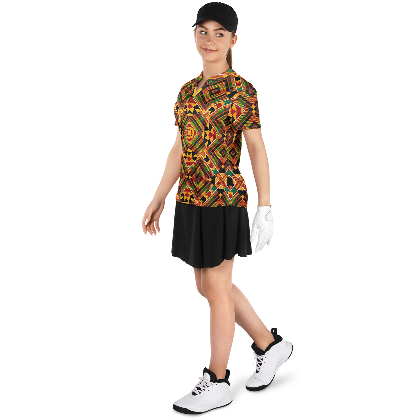 Women's Stand Up Collar Polo Shirt