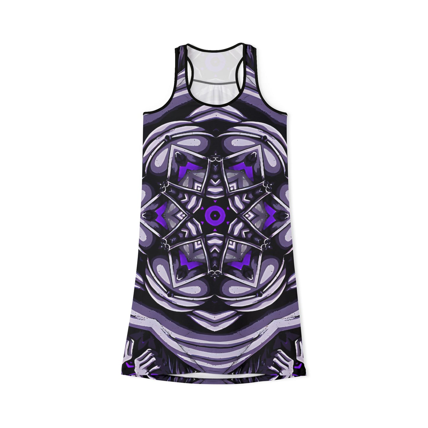 Women's Kaleidoscope Purple Racer back All-Over Print Dress