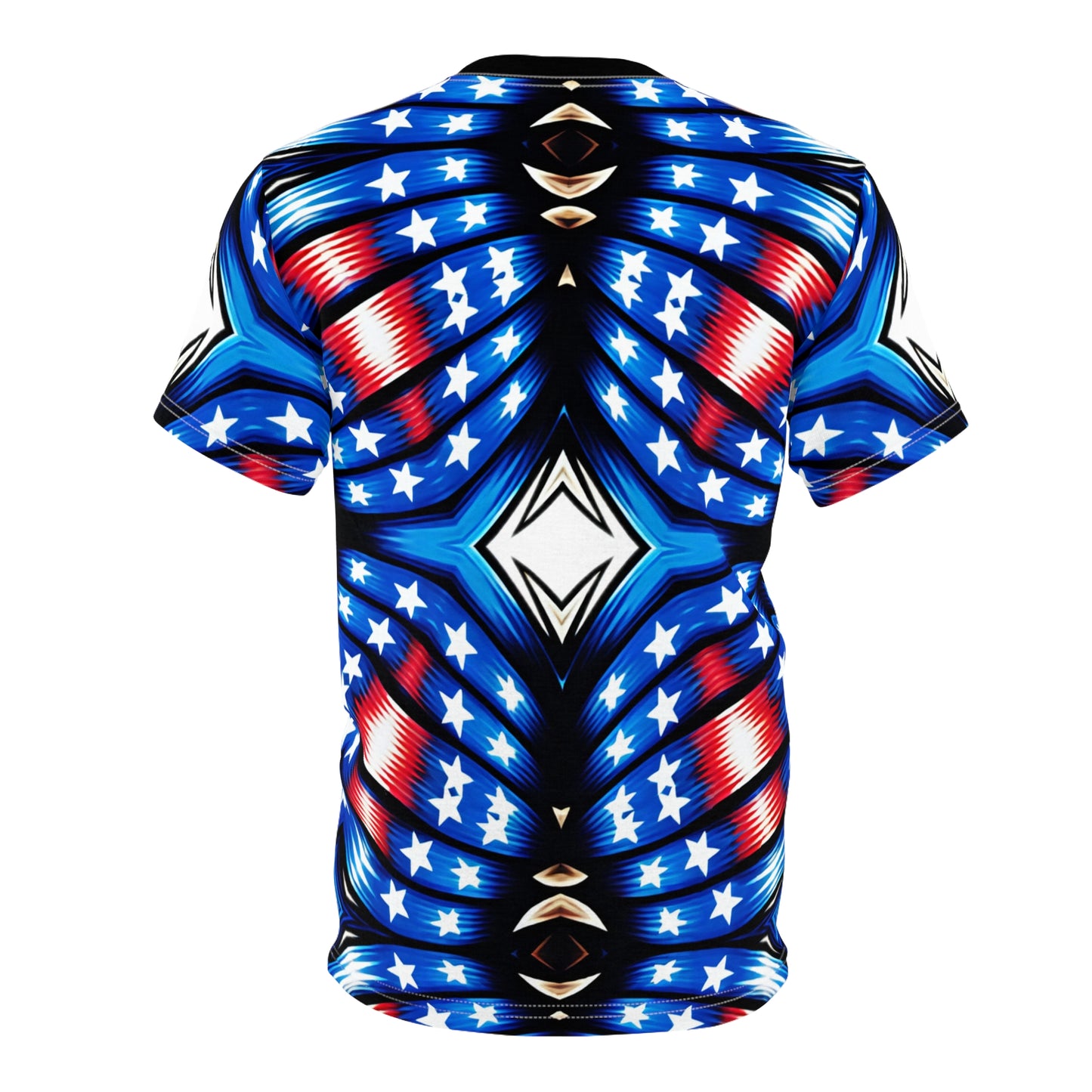 Men's American Flag Pattern All-Over Print Unisex Cut & Sew Tee