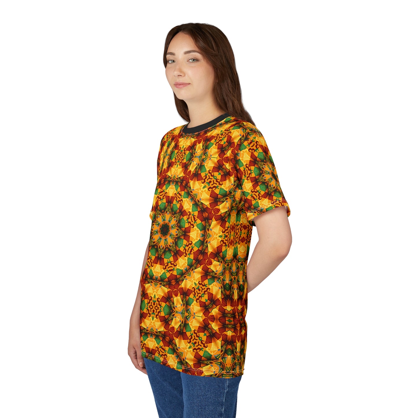 Women's Vibrant Geometric Unisex Cut & Sew Tee