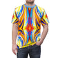 Men's Vibrant Abstract Art All-Over Print Tee