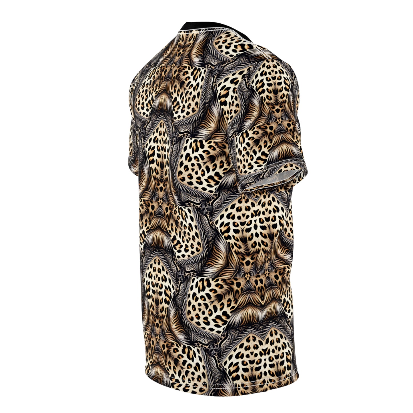 Women's Leopard Mosaic Pattern All-Over Print Unisex Cut & Sew Tee