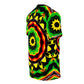 Women's Psychedelic Bold Reggae Colors All Over Print Tee
