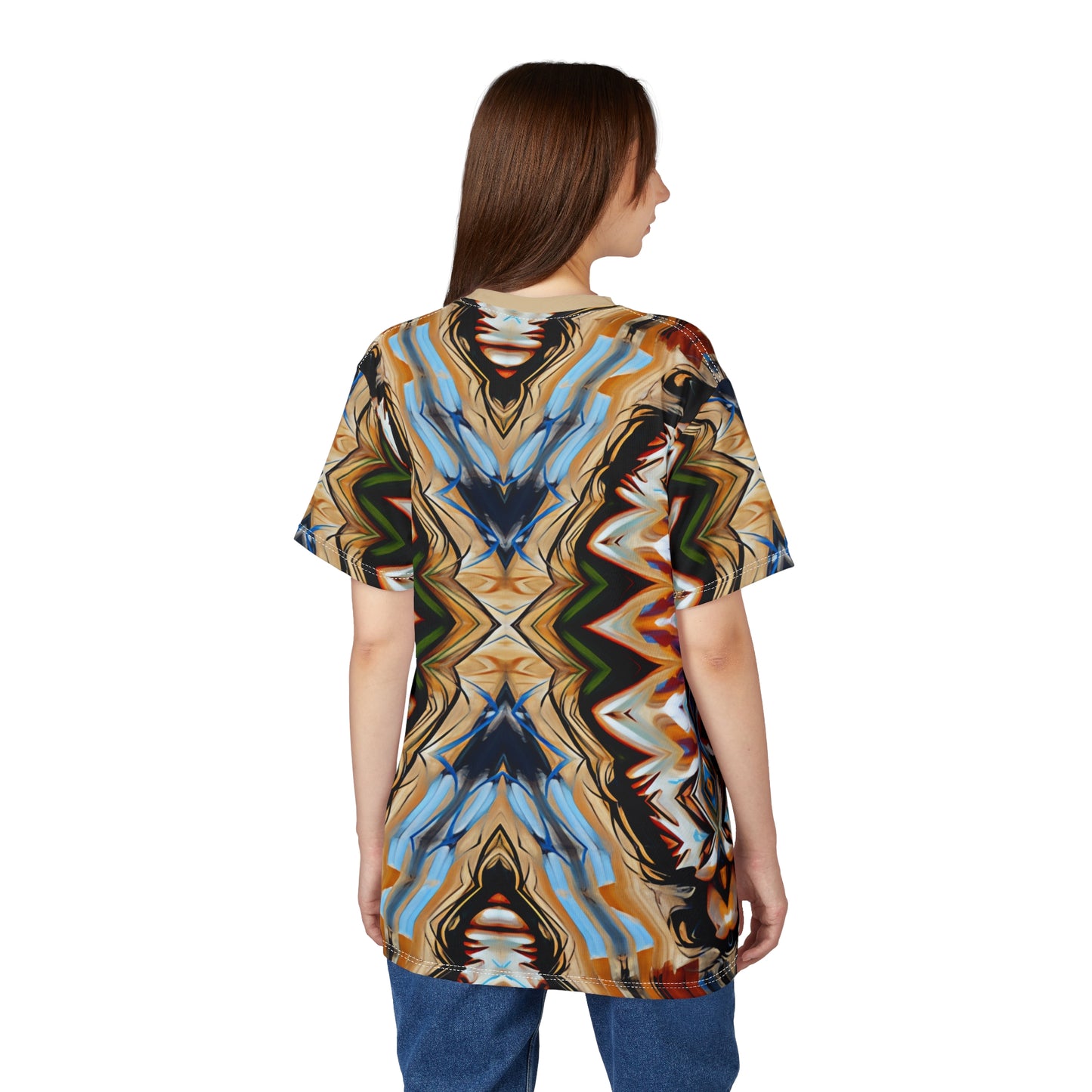 Women's Abstract Tribal Kaleidoscope All-Over Print Unisex Cut & Sew Tee