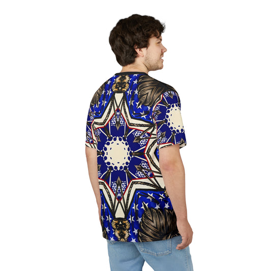 Men's Kaleidoscope Star Pattern All-Over Print Unisex Cut & Sew Tee.