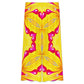 Women's Yellow & Red Heart Pop Pattern All Over Print Side-Tie Short Sleeve Top & Wide-Leg Pants Set