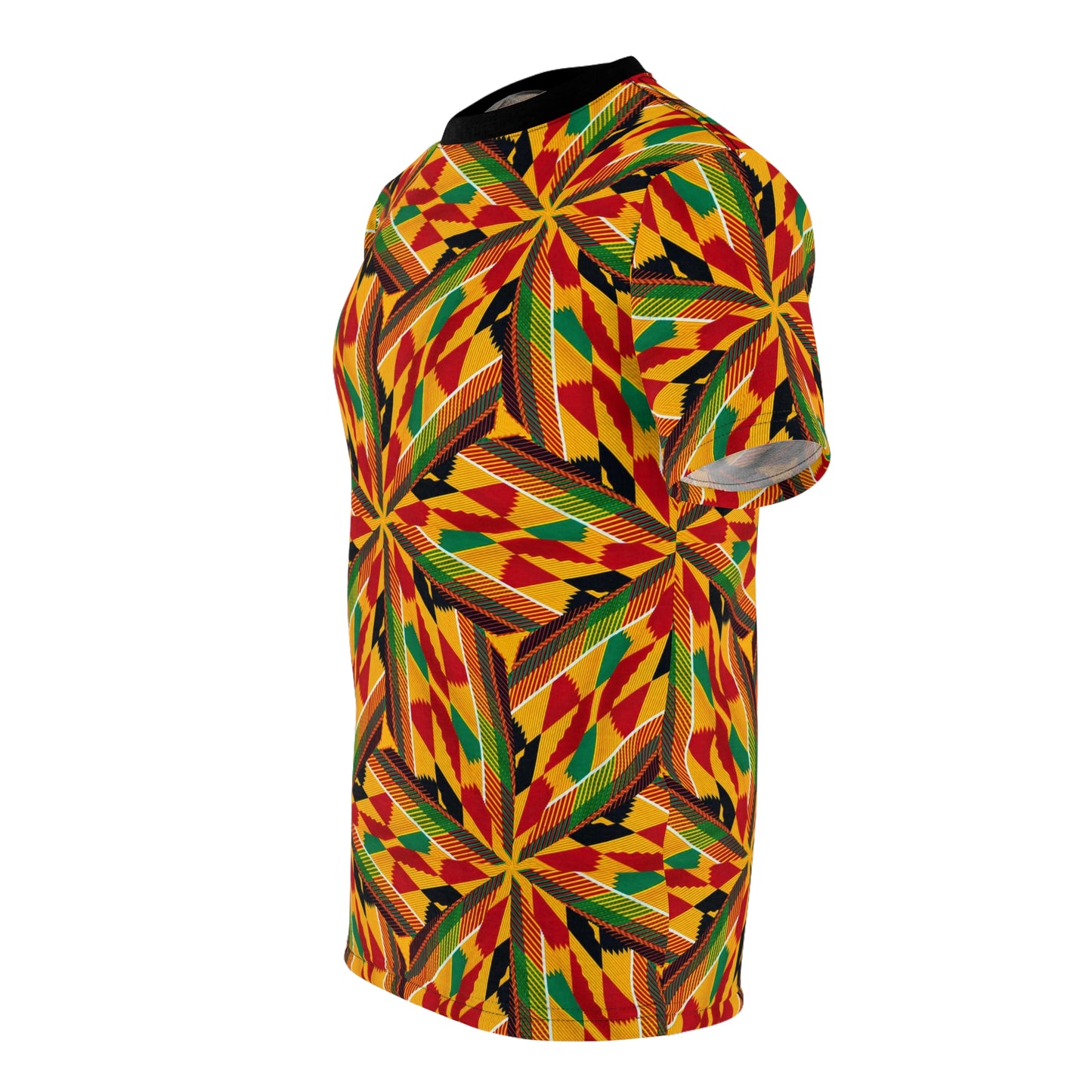 Women's Vibrant African Kente Geometric All-Over Print Shirt