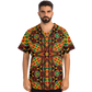 Men's African Kente Geometric Star Pattern All-Over Print Baseball Jersey