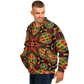 Men's African Kente Geometric Star Pattern All-Over Print Baseball Jacket