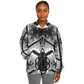 Women's Monochrome Kaleidoscope Pattern Men's All Over Print Baseball Jacket