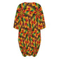 Women's Vibrant African Kente Geometric All-Over Print Oversized T- Shirt Loungewear