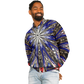 Men's Starburst Patriotic Colors Pattern All-Over-Print Baseball Jacket