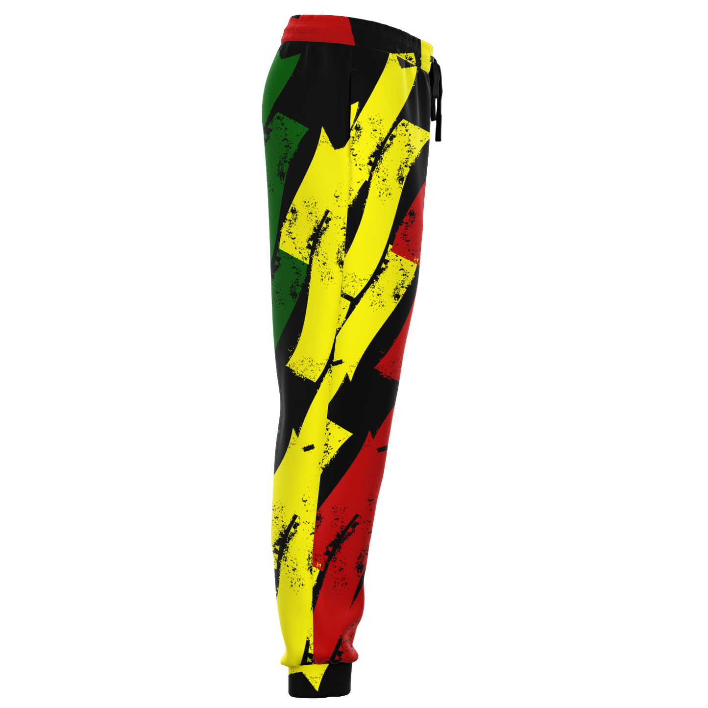 Men's Ghana Flag & Black Star Pattern All-Over Print Baseball Jacket