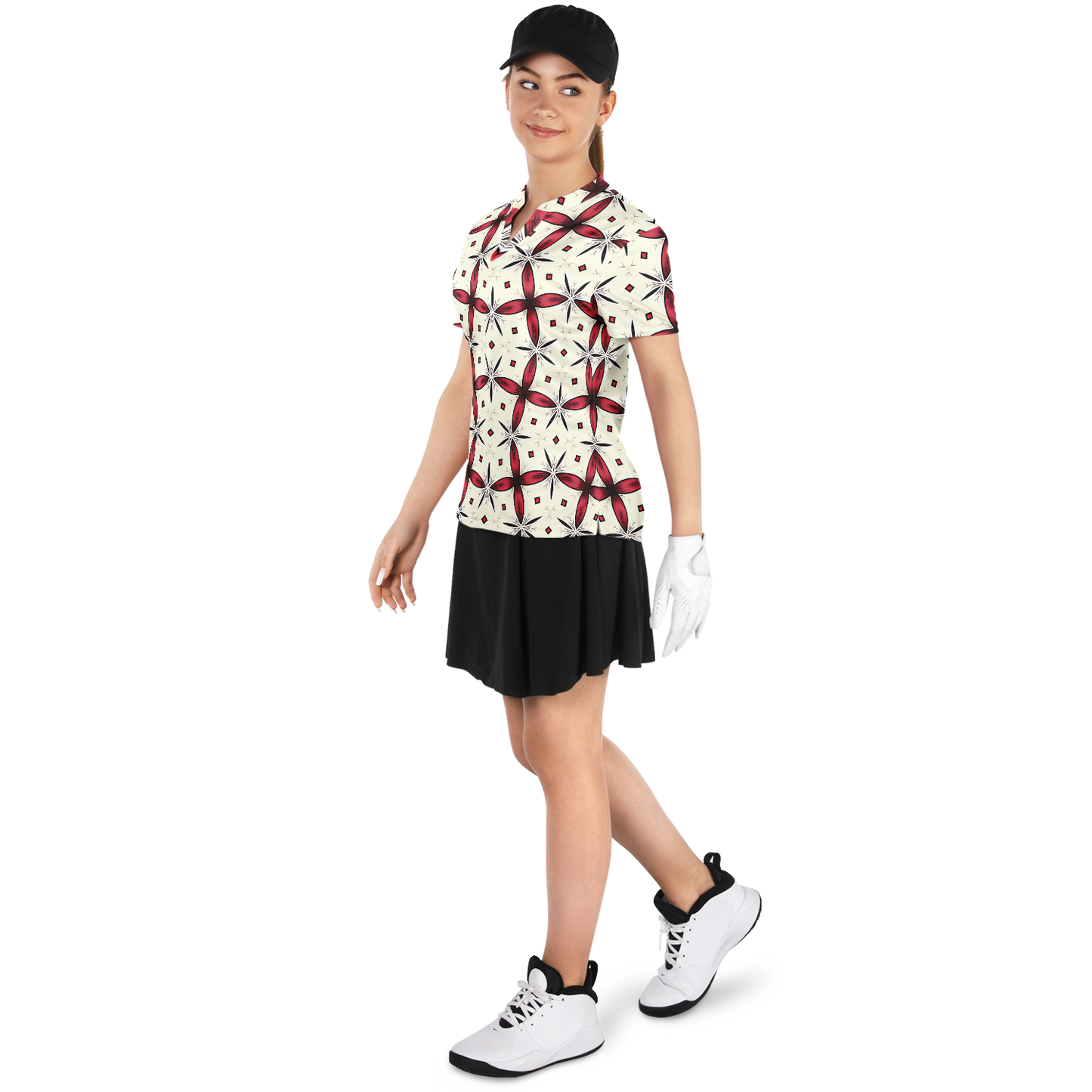 Women's Stand Up Collar Polo Shirt