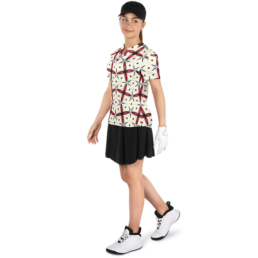 Women's Stand Up Collar Polo Shirt