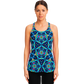 Women's Blue Kaleidoscope Flowy Racerback Tank Top
