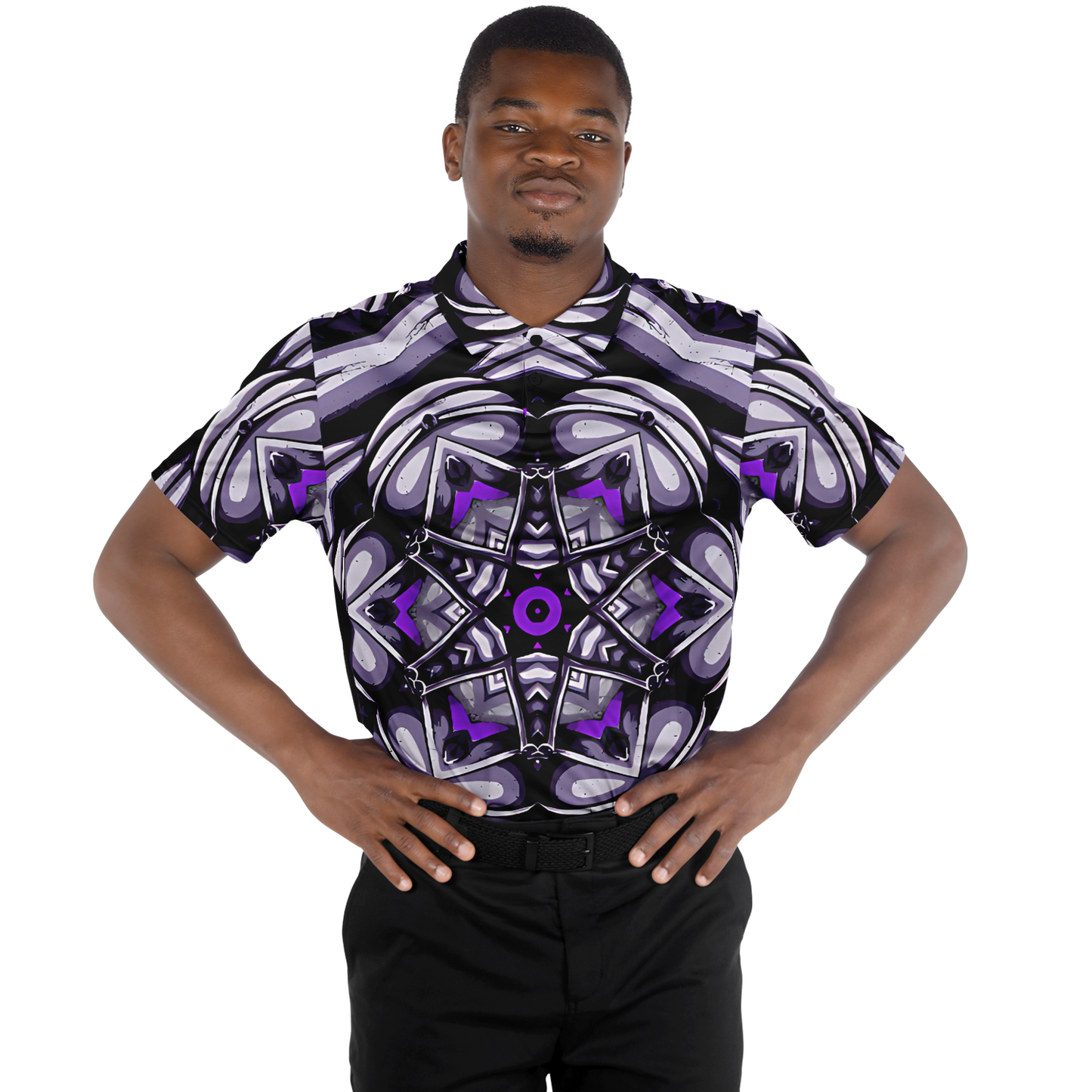 Men's Kaleidoscope Purple Polo Shirt