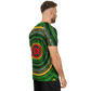 Men's Green Striped with Vibrant Accent Pattern All Over print Men's Soccer Jersey