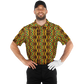 Men's African Kente Geometric Pattern All-Over Print Polo Shirt