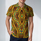 Men's Bold African Kente Inspired Pattern All-Over Print Premium Ice Silk Polo Shirt