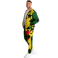 Men's Red Yellow Green and Black Stars Track Jacket and Pants