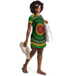 Women's Green Striped with Vibrant Accent Pattern All Over print T-Shirt Dress