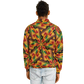 Men's Vibrant African Kente-Inspired Pattern All-Over Print Baseball Jacket