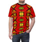 Men's Red Bold Tribal  All-Over Print Unisex Cut & Sew Tee