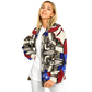 Women's Patriotic Star Kaleidoscope Pattern All-Over Print Baseball Jacket