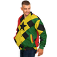 Men's Red Yellow Green and Black Stars Baseball Jacket
