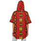 Women's Red Bold Tribal All-Over Print Hooded Baseball Jersey