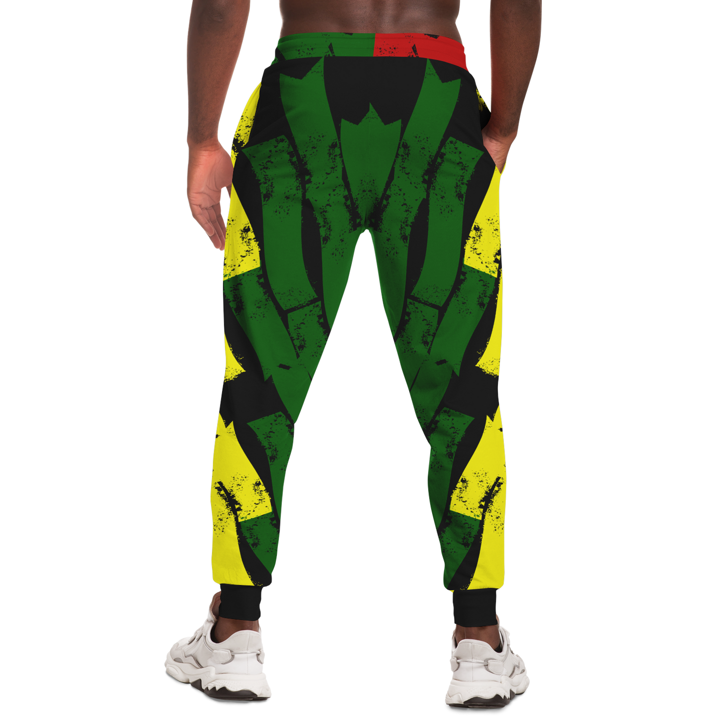 Men's Ghana Flag & Black Star Pattern All-Over Print Baseball Jacket