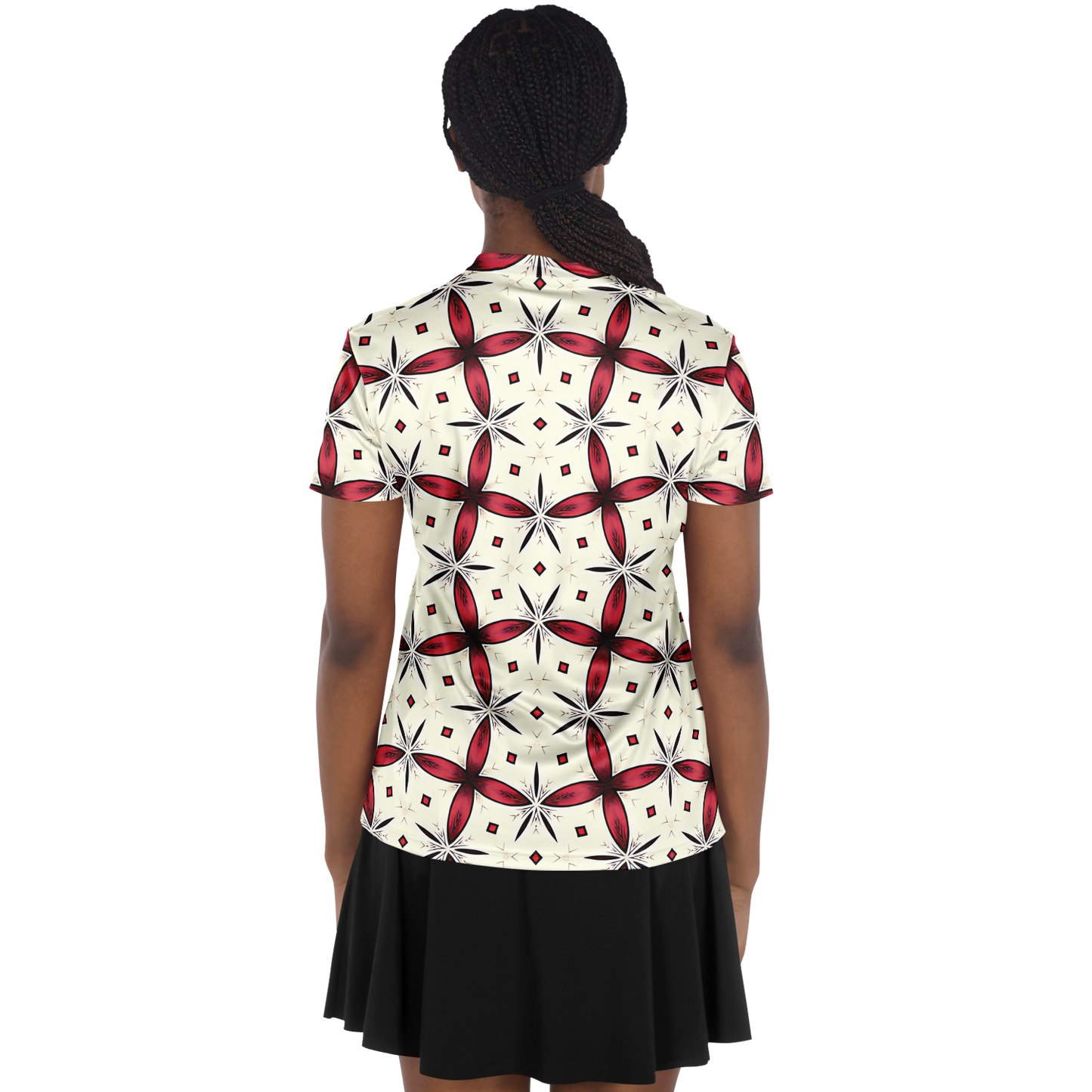 Women's Stand Up Collar Polo Shirt