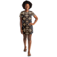 Women's Geometric Kaleidoscope Brown Pattern All Over Print T-Shirt Dress