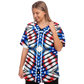 Women's American Flag Pattern All-Over Print Baseball Jersey
