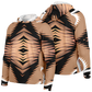 Men’s Bold Tiger Stripe Animal Pattern All Over Print  Long Sleeve Hooded Performance Shirt