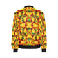 Women's Vibrant Autumn Kaleidoscope Pattern All Over Print Bomber Jacket