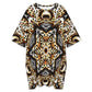 Women's Leopard Kaleidoscope Pattern All-Over Print Oversized T- Shirt Loungewear