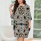Women's Leopard Kaleidoscope Pattern All-Over Print Oversized T- Shirt Loungewear