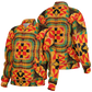 Women's Vibrant African Kente-Inspired Pattern All-Over Print Baseball Jacket