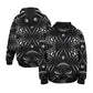 Men's Black & White Geometric Pattern All-Over Print Men's All Over Print Hoodie