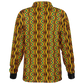 Men’s African Kente Geometric Pattern All-Over Print Long Sleeve Polo Shirt