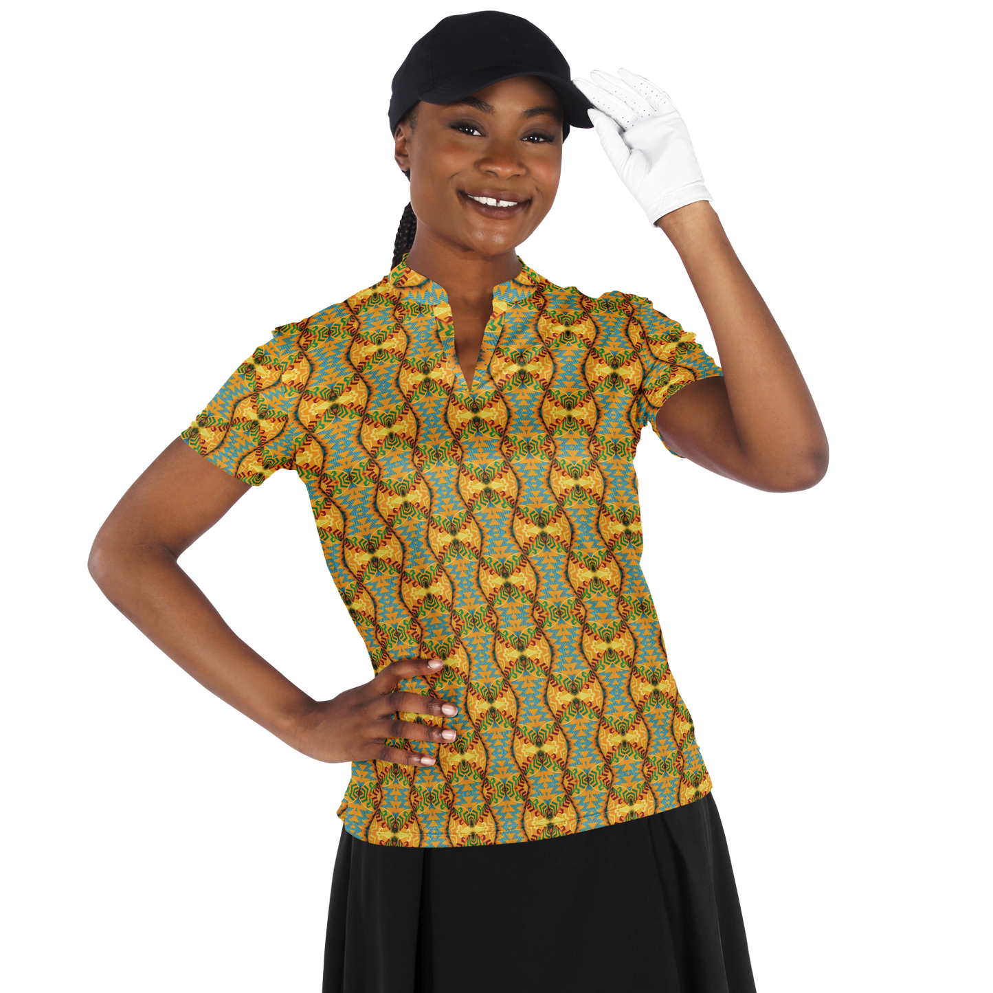 Women's Stand Up Collar Polo Shirt