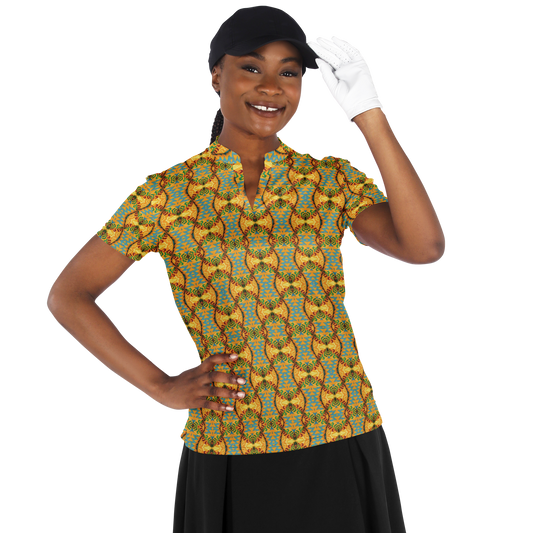 Women's Stand Up Collar Polo Shirt