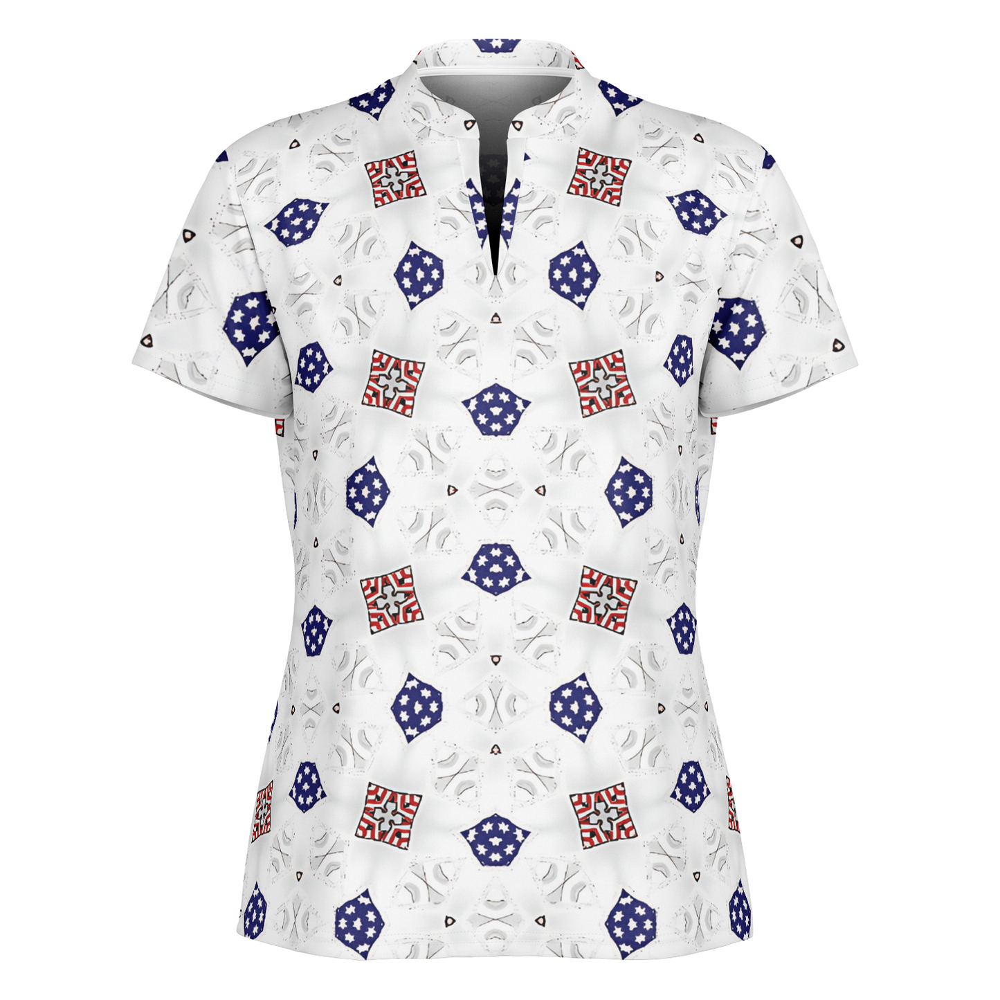 Women's Stand Up Collar Polo Shirt