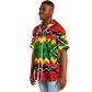 Men's Ghana Flag & Black Star Pattern All-Over Print Hooded Baseball Jersey