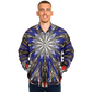 Men's Starburst Patriotic Colors Pattern All-Over-Print Baseball Jacket