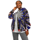 Women's Starburst Patriotic Colors Pattern All-Over-Print Baseball Jacket