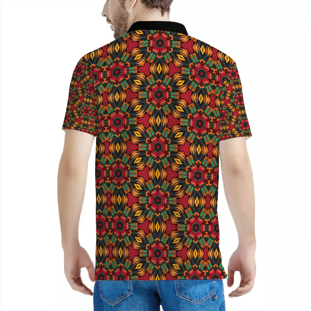 Men's Custom  Black Classic Polo Shirt Tees